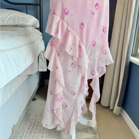 Pink Floral Ruffle Dress - Picture 6 of 15